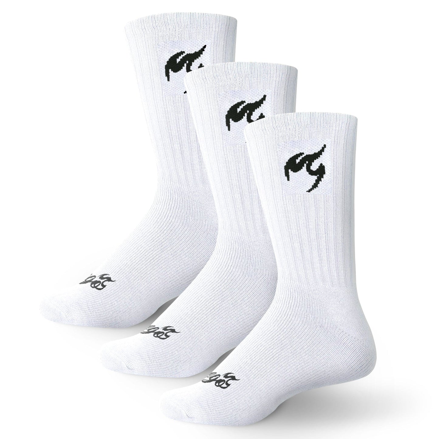 Fuego, Inc. Socks Crew Socks | White (3-pair)